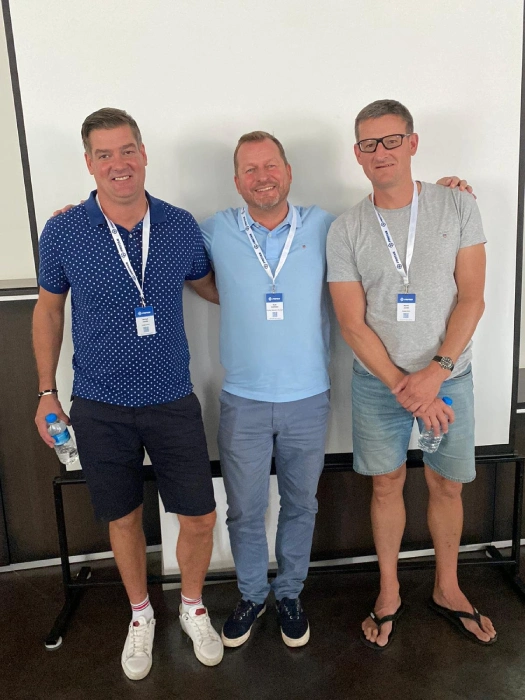 Zleva Michal Jandík, Runde Andresen a Martin Jandík na mezinárodním setkání obchodních partnerů Protanu v Istanbulu.