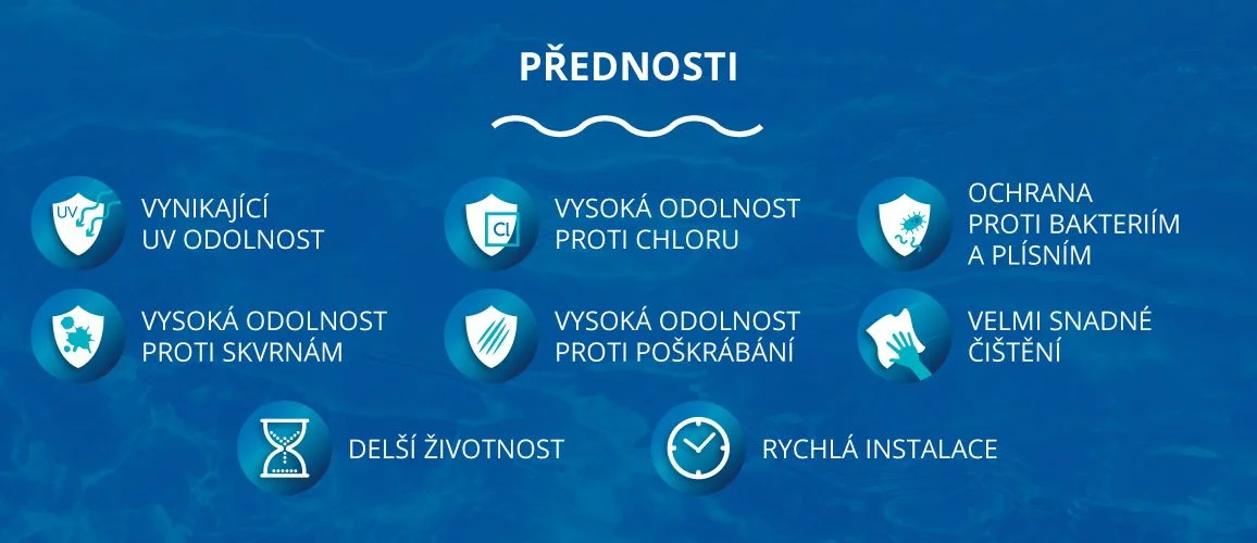 Přednosti bazénové fólie printed