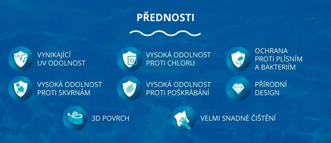 Přednosti bazénové fólie Pure