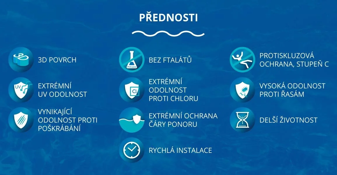 Přednosti bazénové folie elite motion