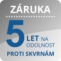 Záruka 5 let odolnost proti skvrnám