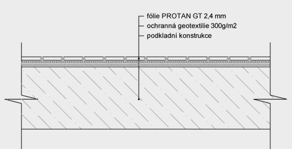 Skladba pochozí terasy Protan GT