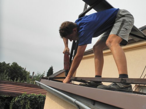 Připevnění okapnice