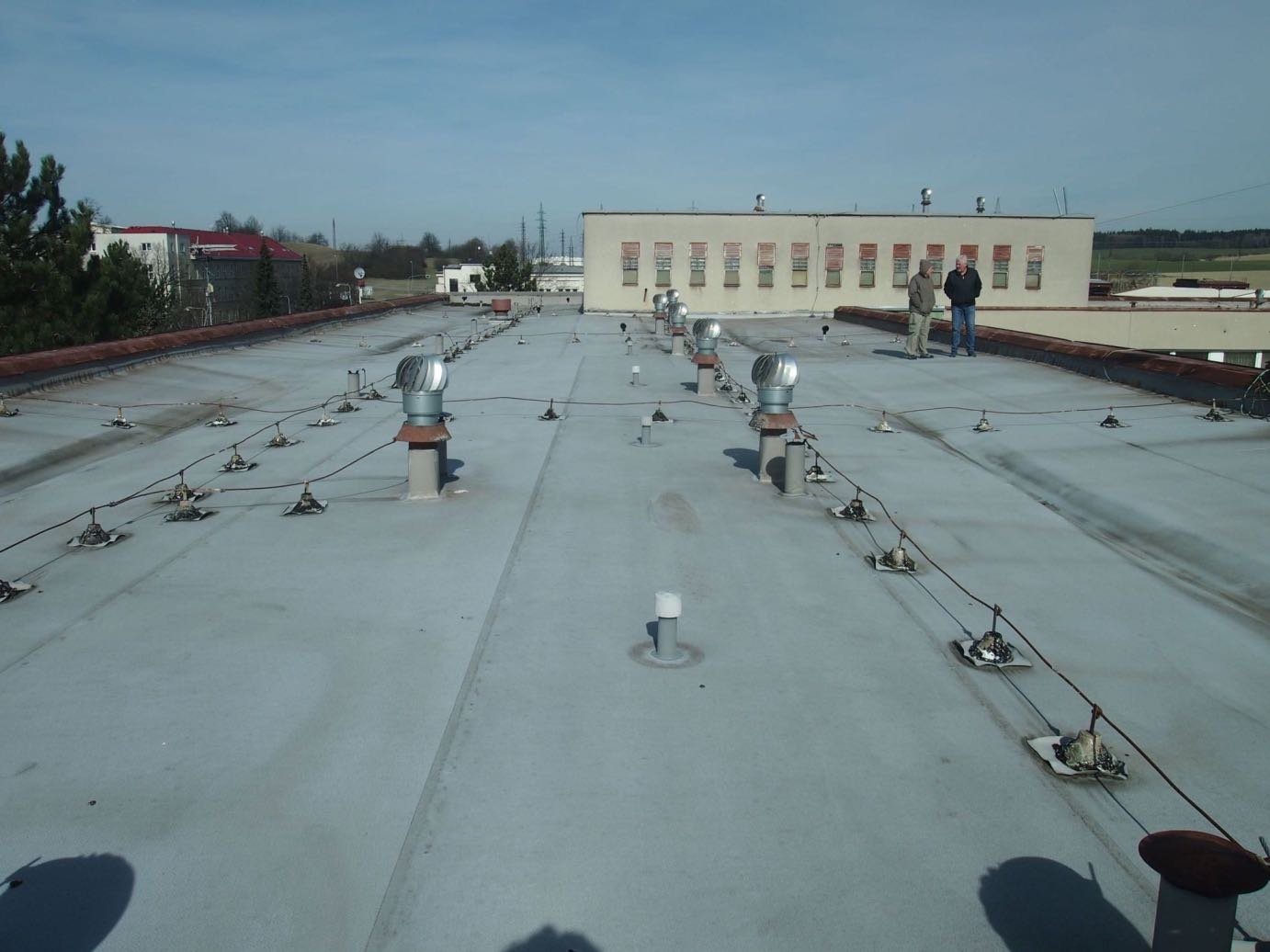 Střecha polikliniky v Rychnově nad Kněžnou