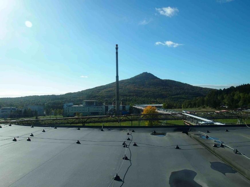 střechy z Protanu na budově kotelny